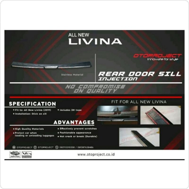 Sill Plate Belakang Livina New 2019-ON Merk Otoproject