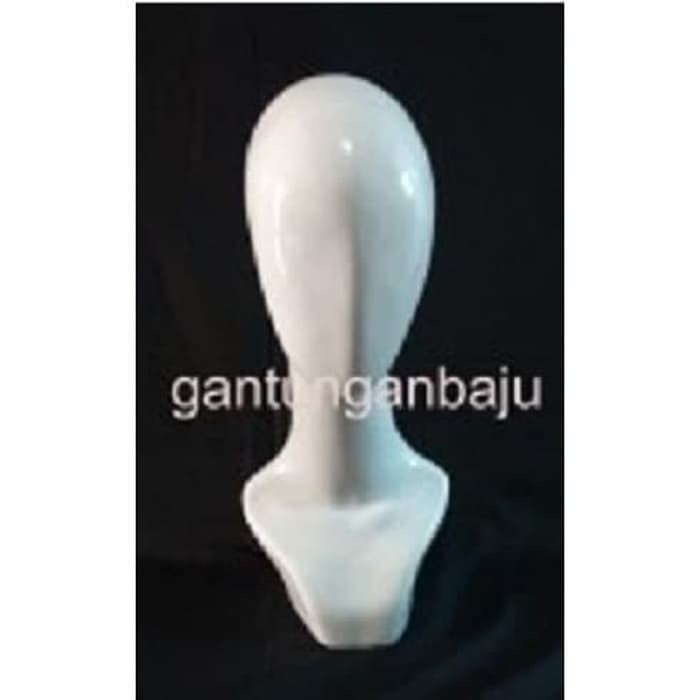 Manekin Kepala Alien Dewasa Bahan Fiber Putih Tebal / Patung / Display