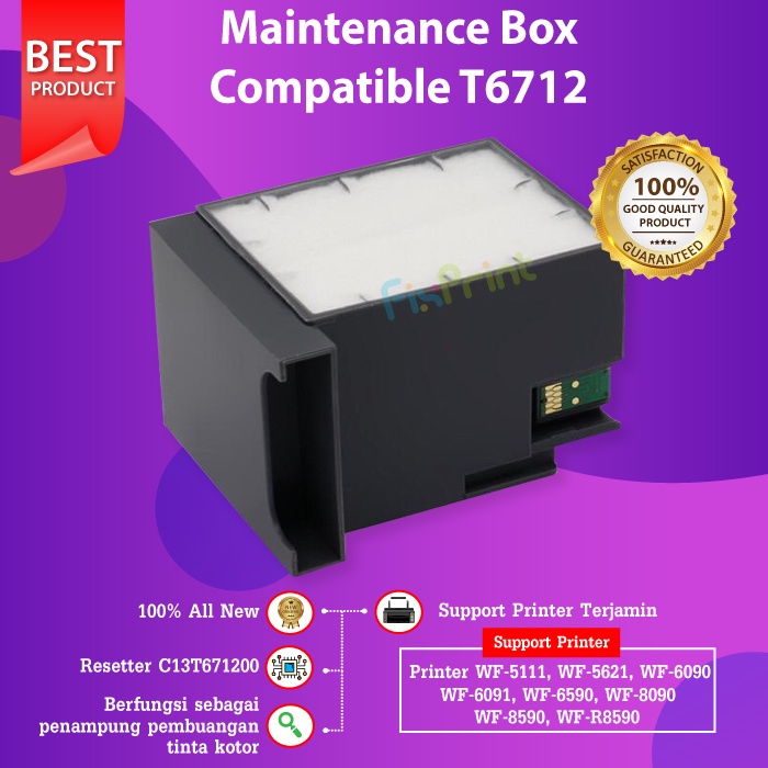 Maintenance Box Epson T6712 PXMB4 Pembuangan Tinta Printer Workforce WF-6091 WF-5111 WF-5621 WF5621