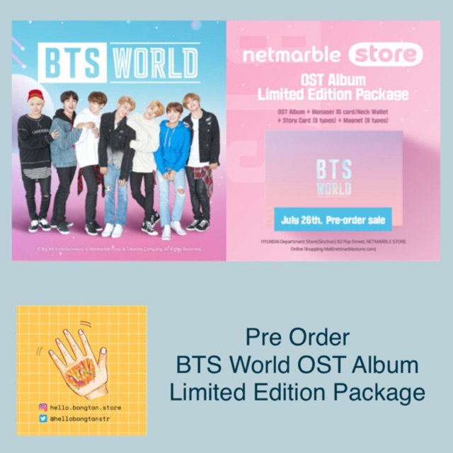 [Pelunasan] BTS World OST Album Limited Edition Package
