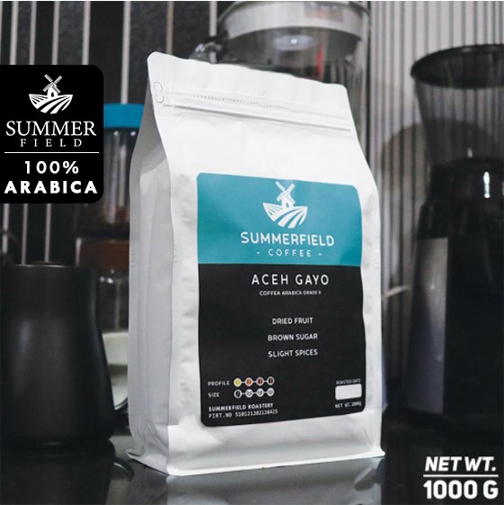 

NEW Kopi Arabika Aceh Gayo 1KG | Summerfield Premium Coffee - BIJI KOPI, MEDIUM DARK