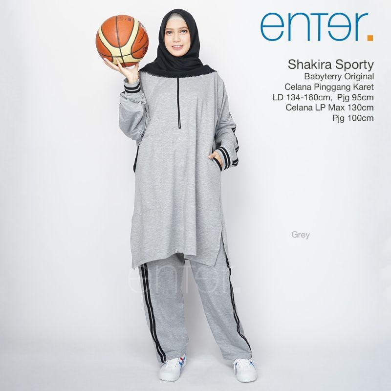 Shakira Set Sporty Super Jumbo Mat Babyterry LD 134  Setelan Olahraga Wanita Jumbo Baju Olahraga Wan