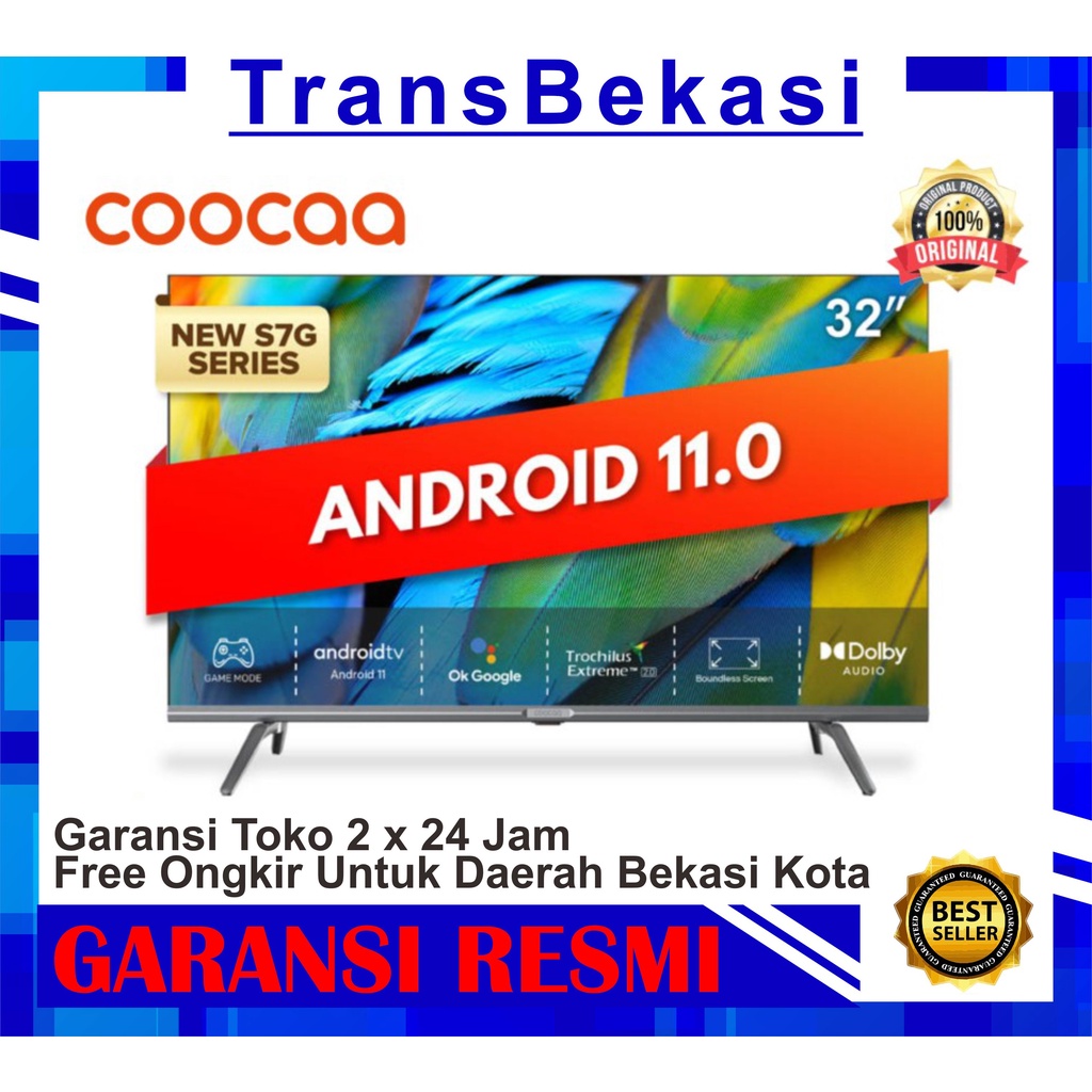 TV LED COOCAA 32S7G / Coocaa Android TV 32 Inch / Android 11.0 NEW