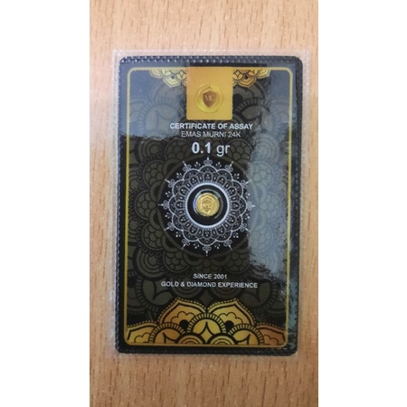 Logam Mulia Emas Murni 24 Karat Mini Gold 0,1 gram, Emas mini