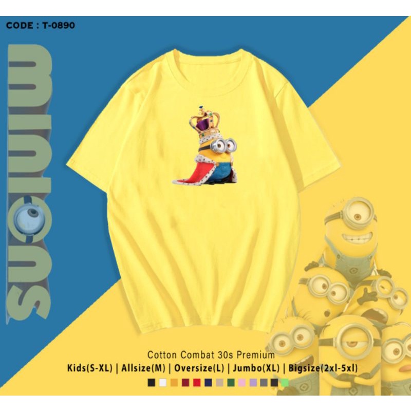 KAOS MINIONS KING/TSHIRT KATUN MINIONS KING