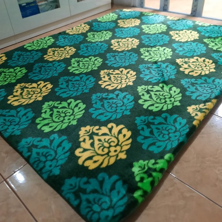 Karpet Busa FONIX Malaysia Bulu Super Lembut Anti Slip 140x180 Minimalis F146, Rasfur Korea-1