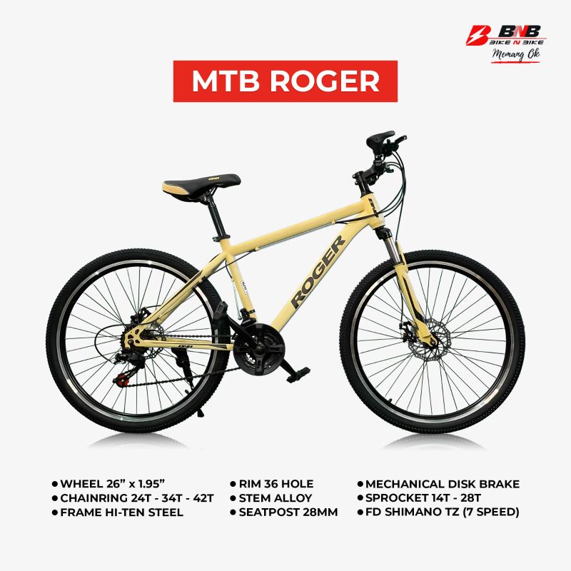 Sepeda gunung MTB BNB Roger 26 inch