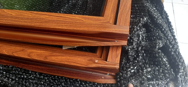 Jendela Aluminium 60x170 Serat Kayu Casement Grosir