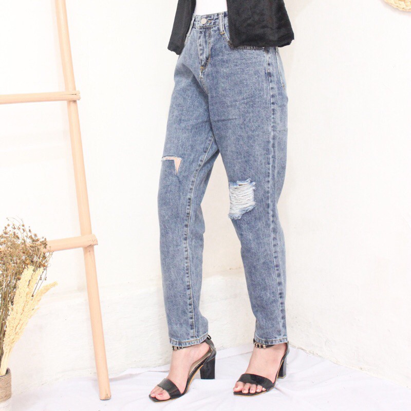 VIERLIN - Jeans 5510 - HIGHWAIST RIPPED WANITA