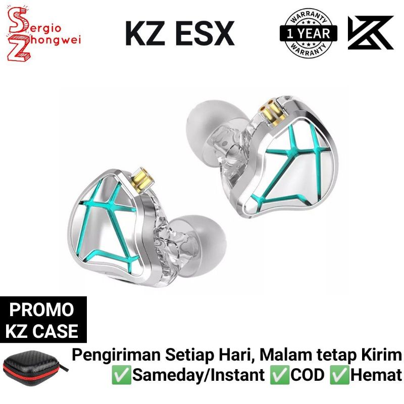 KZ ESX HIFI Earphone 12MM Olahraga Dinamis  Headset Earbud