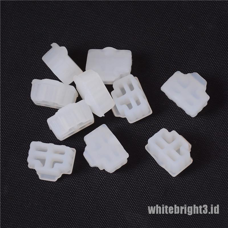 &lt; White3 &gt; 10Pcs Plug Pelindung Port Ethernet RJ45 Anti Debu