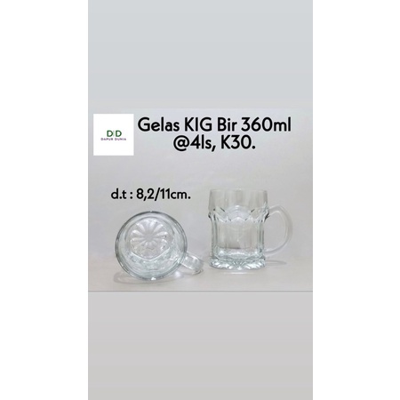 Gelas kaca kig 360ml ( K30 )
