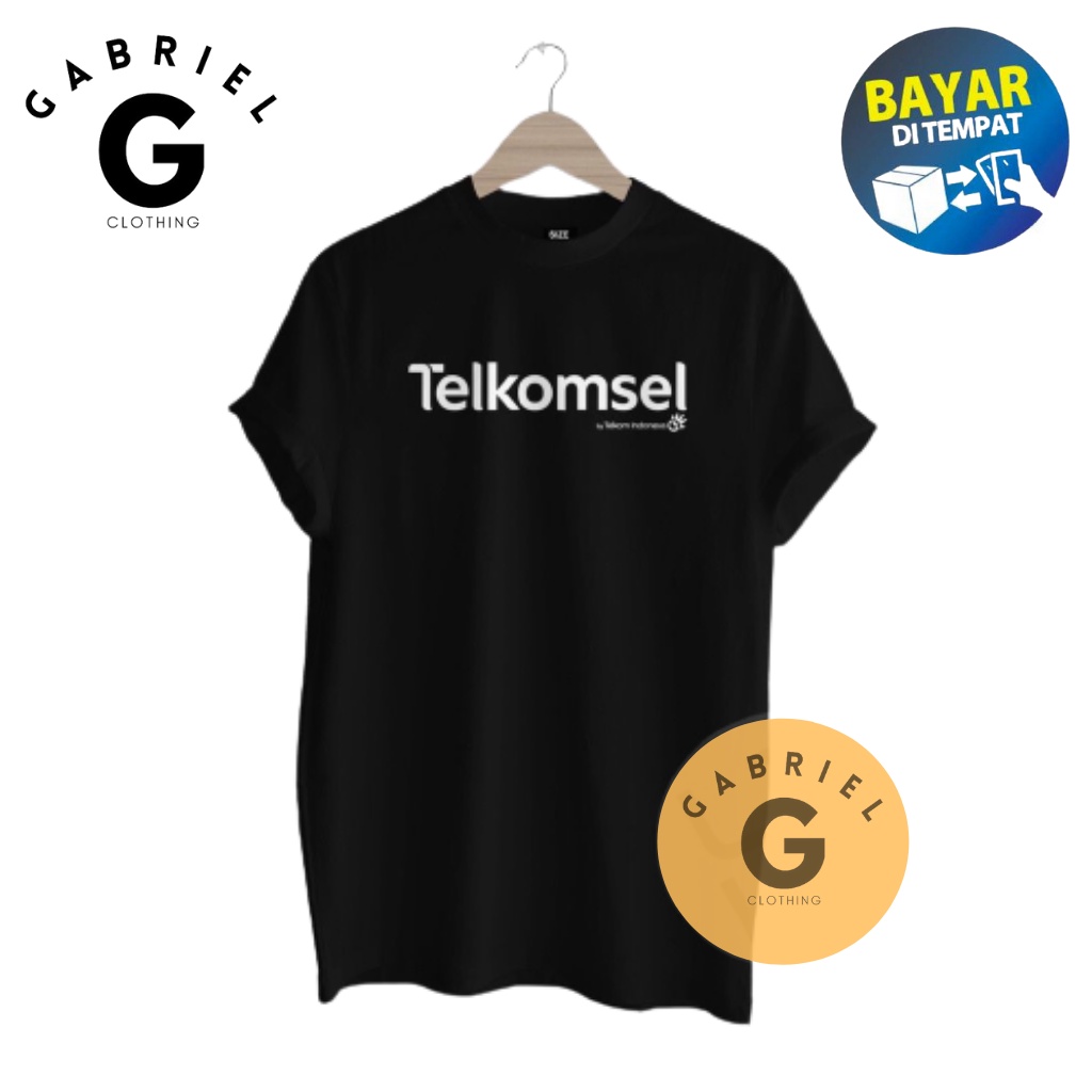 QH Kaos Distro Telkomsel Logo Terbaru by Telkomsel Indonesia / Kaos Pria dan Kaos Wanita Bahan Katun