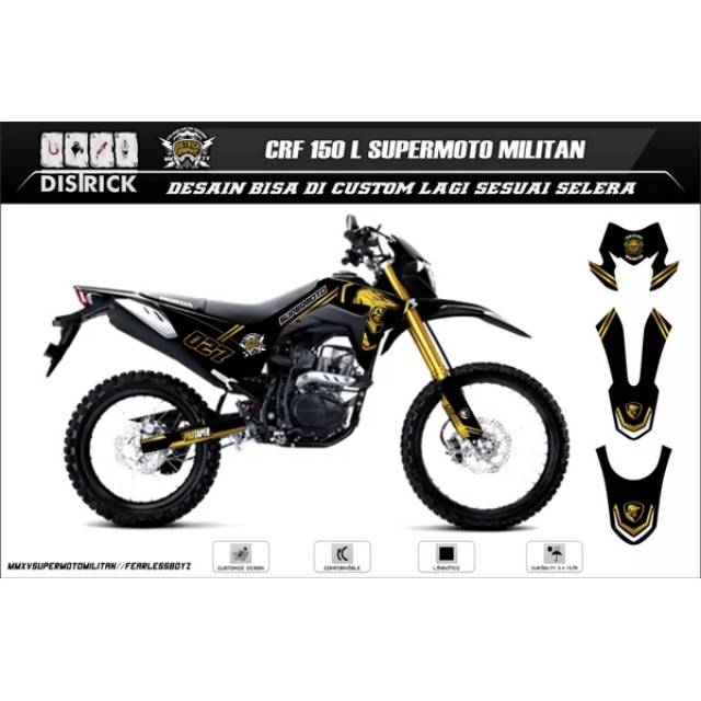 Decal CRF 150 L Supermoto Militan #decal
#decalcustom
#decalmotor
#striping
#stripingmotor
#stiker