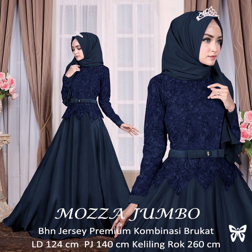 HOPYLOVY - Maxi Dress Wanita Brukat Aulia Jumbo