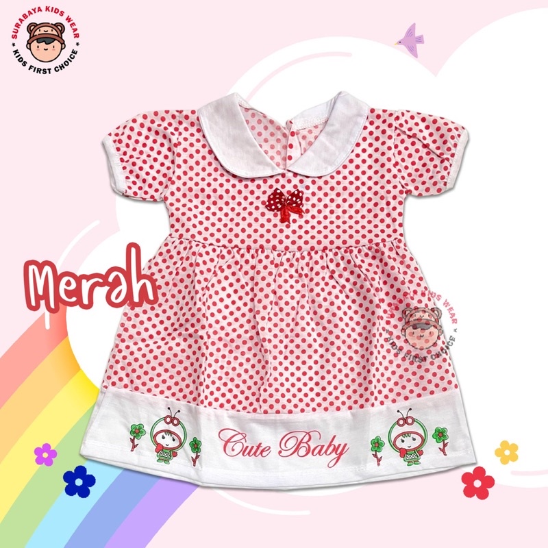 Dress Anak Perempuan Motif Polkadot Warna Cute Baby