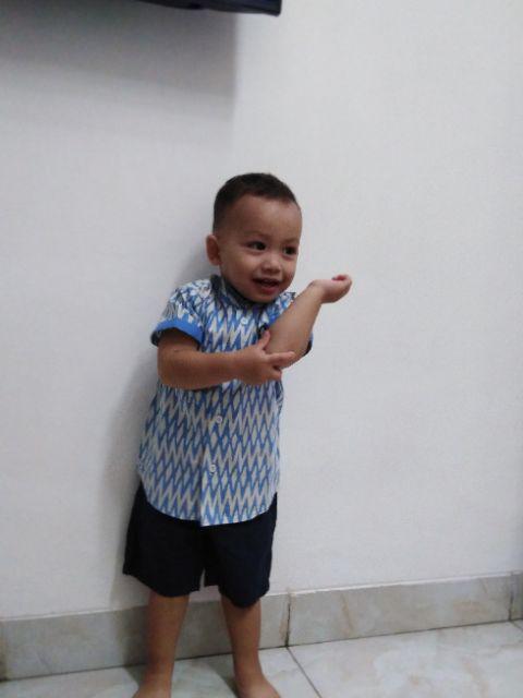 Batik Anak Blue Light Fashion Bingids