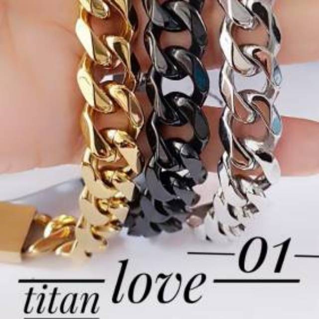 Titanium gelang limpis tebal 1011