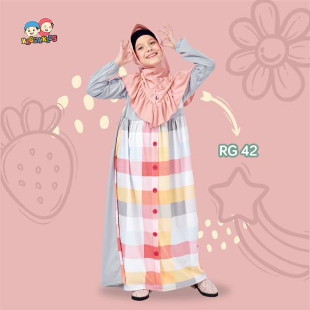 GAMIS ANAK PEREMPUAN REMAJA TANGGUNG PEREMPUAN  COUPLE TERBARU CASUAL SYAR'I BRANDED PREMIUM RAGGAKIDS RG 42