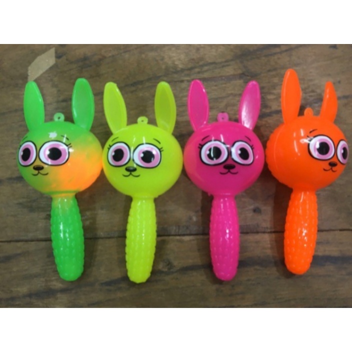 Rattle Rubber Stick  Boneka Lampu dan Bersuara Mainan Pencet