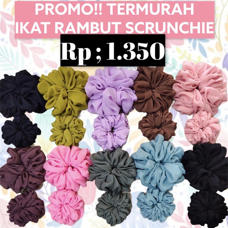 IKATAN RAMBUT SCRUNCHIE TERMURAH MOM &amp; KIDS / CEPOL HIJAB / IKATAN RAMBUT HIJAB / IKATAN RAMBUT