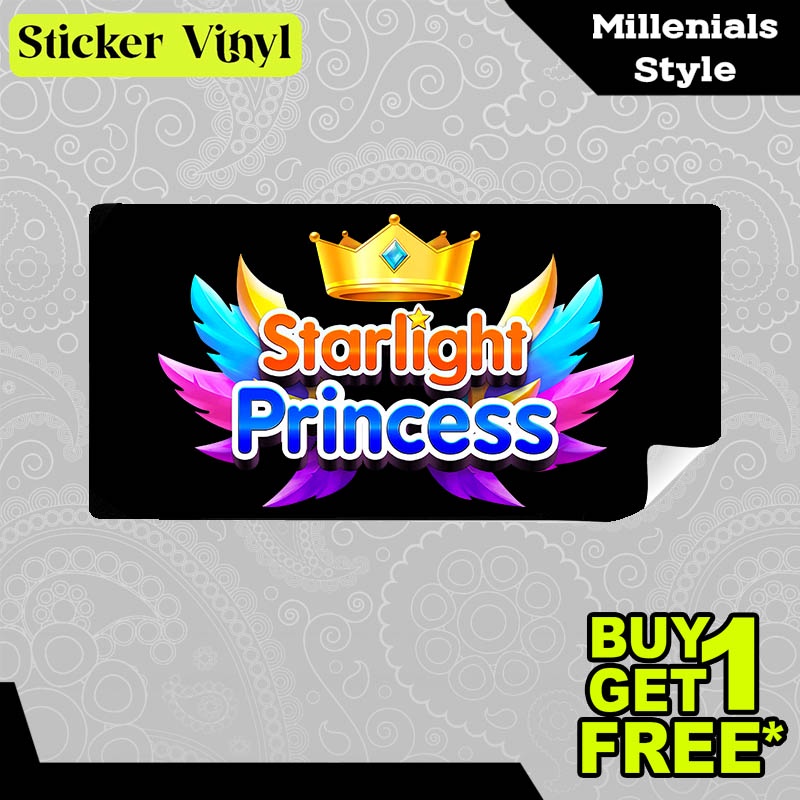 

Stiker Sticker Starlight Princess Logo Pragmatic Play Game Slot Aesthetic Bahan Vinyl Satuan Anti Air