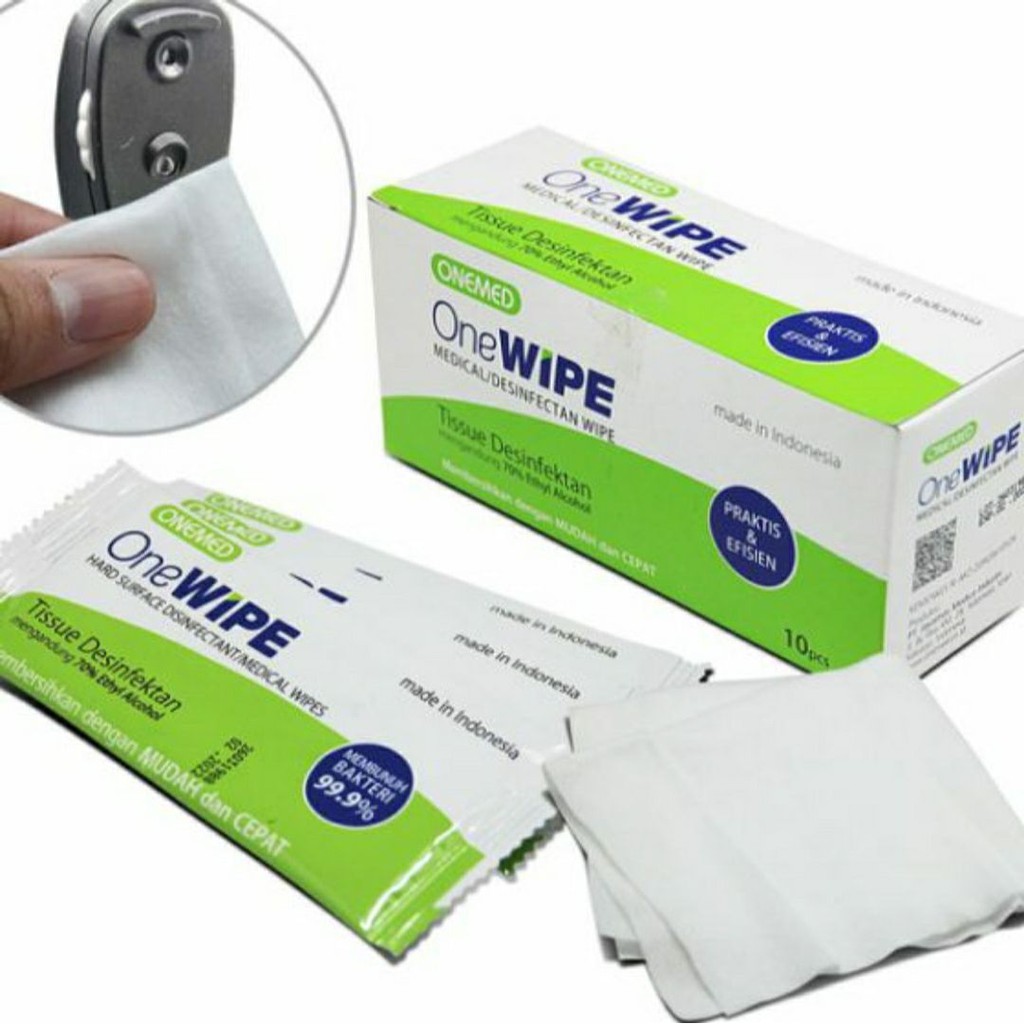 One Wipe Box isi 50 pcs Tissue Desinfektan OneMed