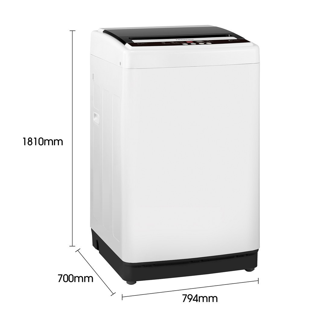 Hisense Mesin Cuci 1 Tabung Top Loading 8KG Washing Machine WTAR801G Garansi 2 tahun【Tub Clean and 3D Windwill Pulsator】【Time Remaining Indicator and Fault Diagnosis 】-8