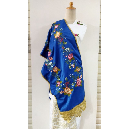 Salendang koto gadang bahan cavali /selendang koto gadang-Biru BRI