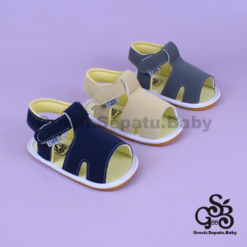 sepatu bayi sendal bayi sandal bayi laki laki perempuan prewalker bayi  umur 2 - 12 bulan model casual S02 polos ringan  fleksibel &amp; Anti Slip