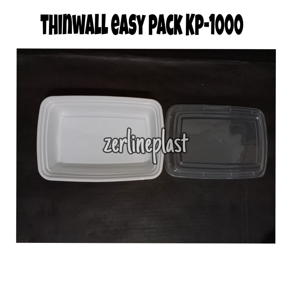 Thinwall EASY PACK KM-1000&amp;1750 Putih Susu - FOOD CONTAINER KM-1000/1750