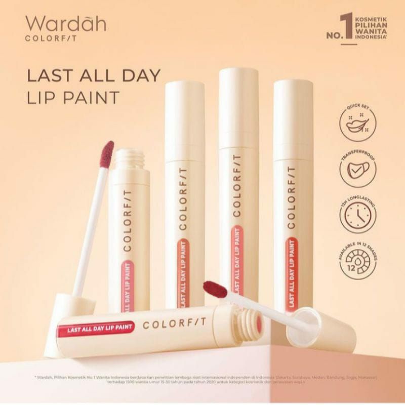 WARDAH Colorfit Last All Day Lip Paint 42g- Original 100%