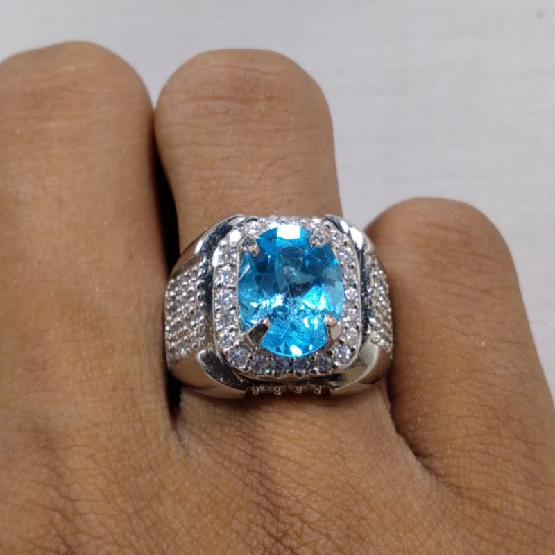 BATU BLUE TOPAZ ASLI NATURAL