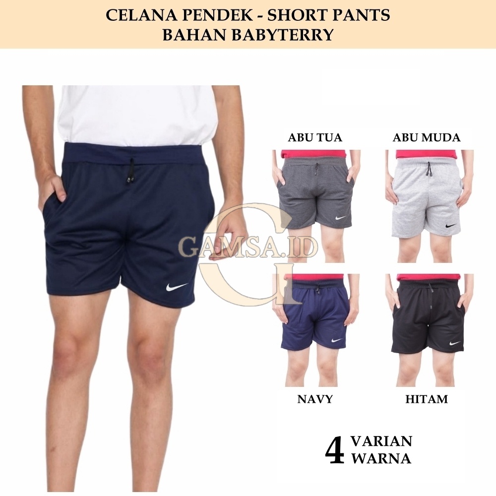 COD - CELANA PENDEK BABYTERRY PRIA WANITA SHORT PANTS KOLOR TRAINING PENDEK CASUAL SANTAI TIDUR OLAHRAGA