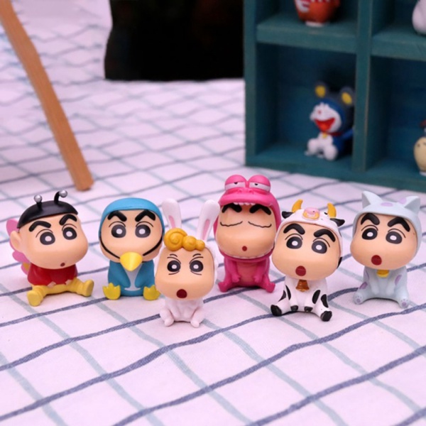 

Set Pajangan Shinchan Unik 6 Mainan Hiasan Figure Crayon Miniatur Berkualitas