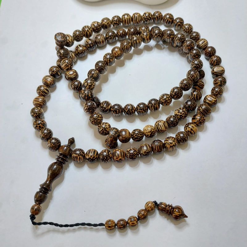 Tasbih kayu liwung / gelang tutul macan asli / gunung lawu