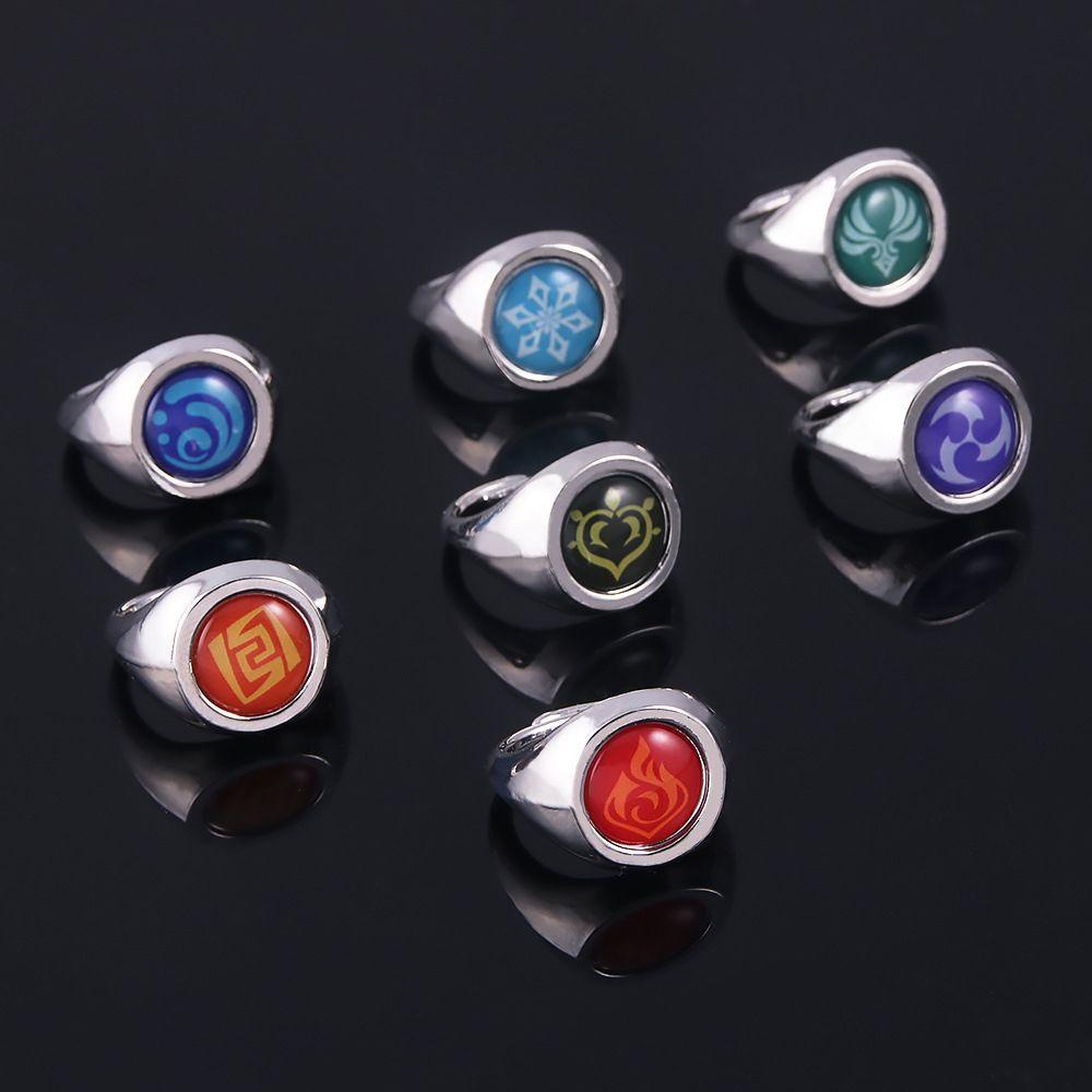 Needway Anime Game Cincin Pria Fashion Jari Dekorasi Halus Cosplay Rings