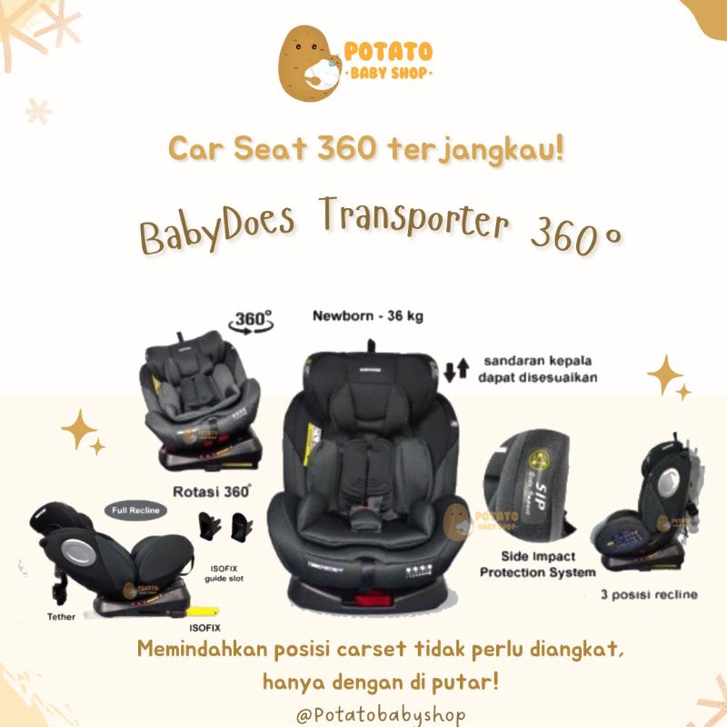 Babydoes Carseat Transporter 360° - Car seat baby does