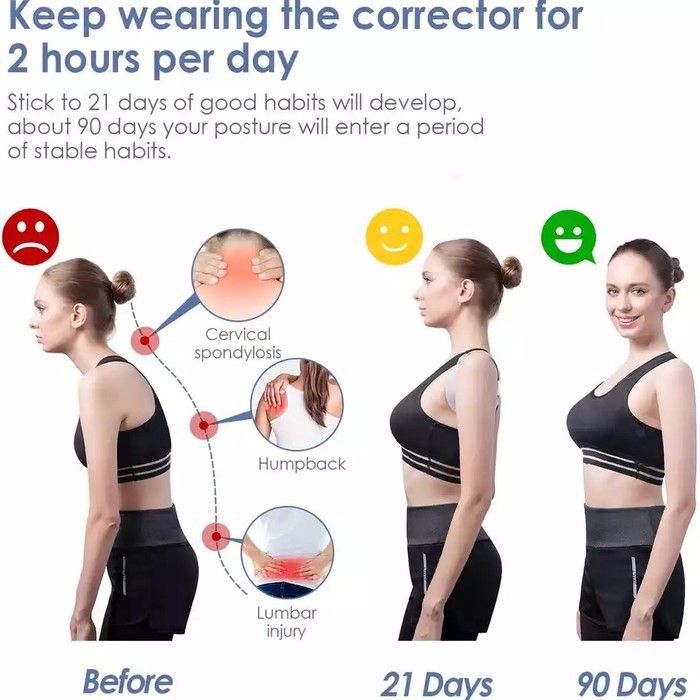 Adjustable Smart back posture corrector/correction support vibration