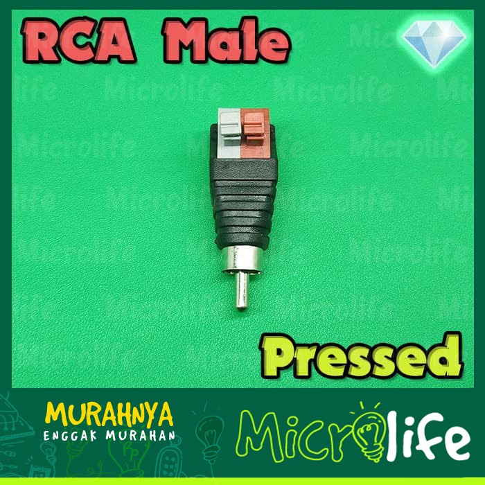 RCA Audio Connector Jack Male Pressed Tekan