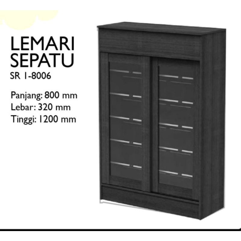 Lemari Sepatu Sliding Door Minimalis (khusus wilayah palembang)