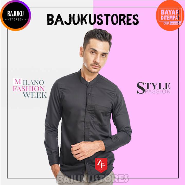 Baju Koko Dewasa Lengan Panjang Premium Berkualitas Kancing Murah Polos Dan Warna Atasan Muslim Laki