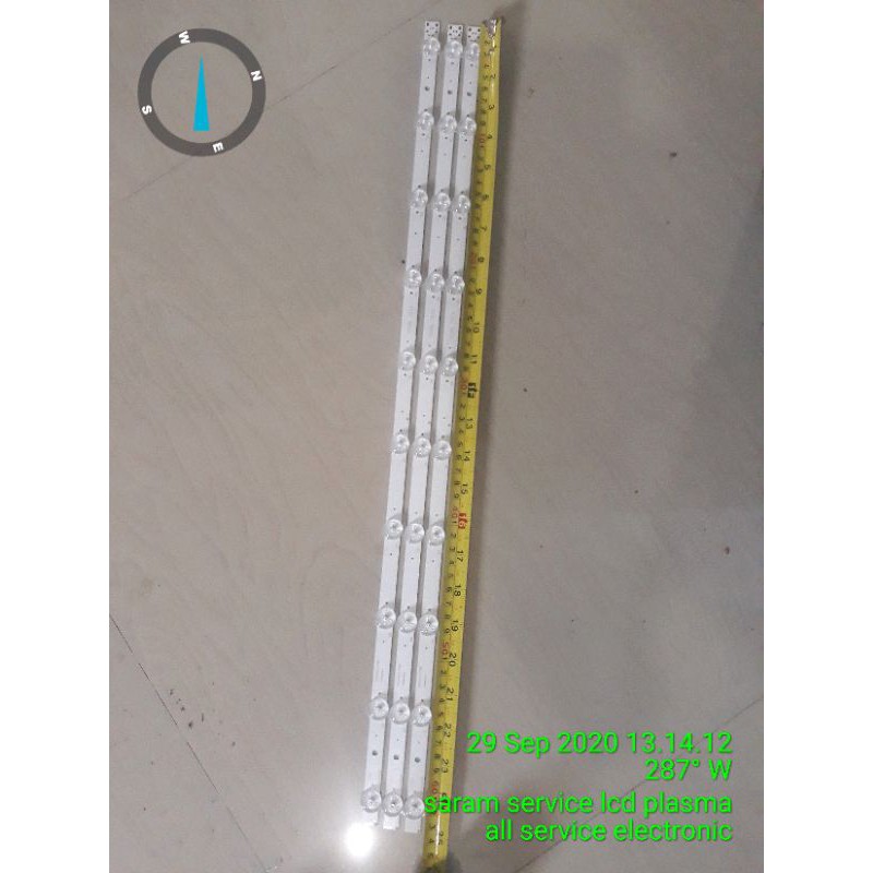 lampu backlight satu set universal bodi alumunium 3v 10 kancing