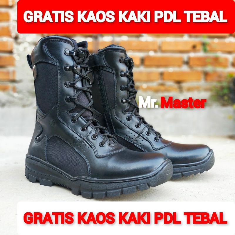 &quot;HARGA PROMO&quot; SEPATU PDL KULIT SAPI ASLI MODEL TERBARU MERK MR MASTER SEPATU PDL DINAS LAPANGAN TNI POLRI SECURITY SATPAM