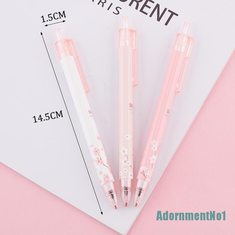 (AdornmentNo1) 4pcs Pulpen Gel Motif Bunga Sakura Untuk Kantor