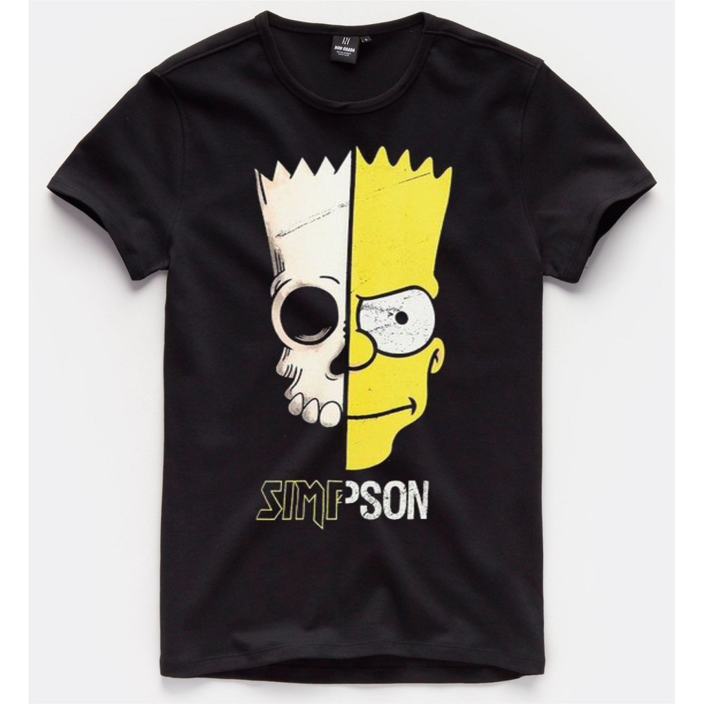 BDJakarta Kaos Distro Simpsons Sebelah Cotton Bed 30S Atasan T Shirt Pria