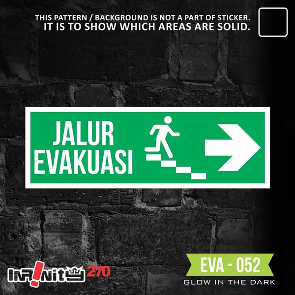 

Promo sticker stiker safety sign jalur evakuasi emergency exit label EVA-052 Murah
