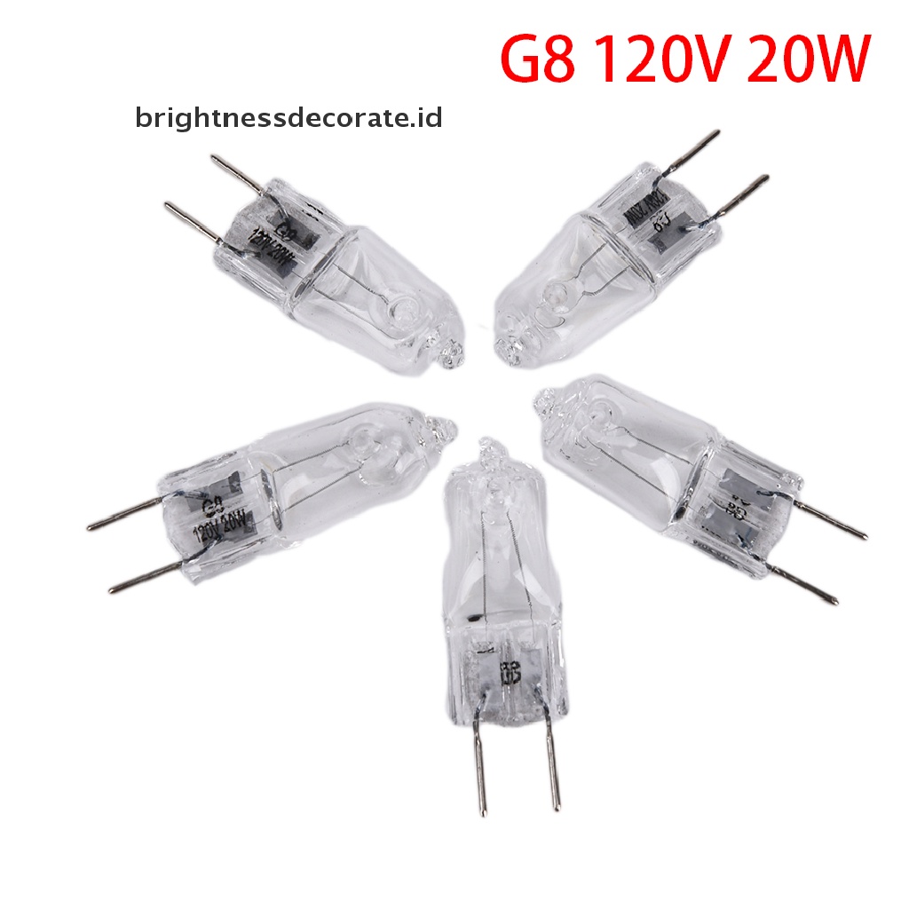 10pcs Lampu Halogen G8 120V 20W G8 Pin