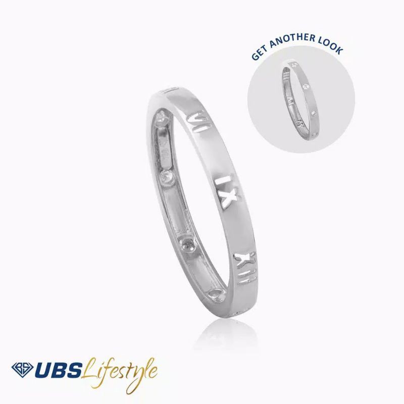 CINCIN EMAS PUTIH UBS TWO WAY LOOKS - 750 -  CC15271