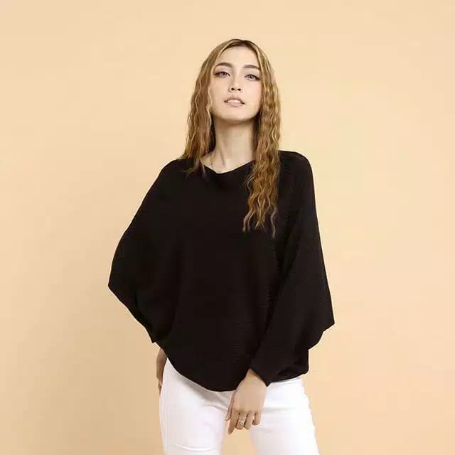 LASVERAL BLOUSE BATWING / SWEATER RAJUT WANITA / BAJU MODEL KELELAWAR PREMIUM